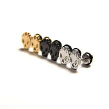 Stainless Steel Cool Punk Skull Ear Stud Earring Men's Punk Rock Jewelry  J4U66