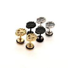 Stainless Steel Cool Punk Skull Ear Stud Earring Men's Punk Rock Jewelry  J4U66