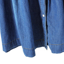 Plus Size Clothing Denim Dress Slim Cowboy Casual A Line Dress With Buttons J4U66