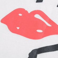 t-shirts women eyelash lip print short sleeve casual tops loose pullover women tops white plus size blusas J4U66