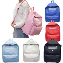 women backpack solid stripe adjustable strap students bag girl backpack mochila feminina mochila scolar J4U66