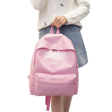 women backpack solid stripe adjustable strap students bag girl backpack mochila feminina mochila scolar J4U66