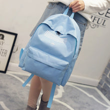 women backpack solid stripe adjustable strap students bag girl backpack mochila feminina mochila scolar J4U66