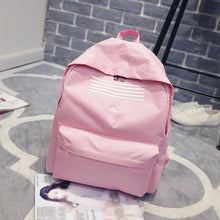women backpack solid stripe adjustable strap students bag girl backpack mochila feminina mochila scolar J4U66