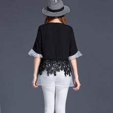 women blouses lace tops half sleeve casual chiffon shirt woman plus size vintage blouse blusas xxxxxl J4U66