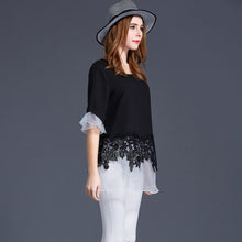 women blouses lace tops half sleeve casual chiffon shirt woman plus size vintage blouse blusas xxxxxl J4U66