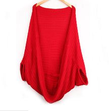 Womens Oversized Loose Knitted Sweater Batwing Sleeve Tops Cardigan Outwear P1 J4U66