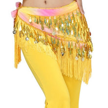 Hip Scarf Chiffon Coins Tassels Sequins Triangle Skirt Belly Dance Costume J4U66