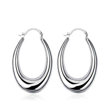 hollow u hoop earings silver plated jewelry earrings for women silver plated earrings smte115 J4U66