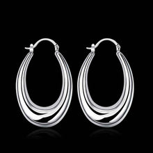 hollow u hoop earings silver plated jewelry earrings for women silver plated earrings smte115 J4U66