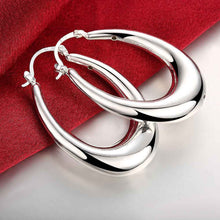 hollow u hoop earings silver plated jewelry earrings for women silver plated earrings smte115 J4U66