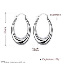 hollow u hoop earings silver plated jewelry earrings for women silver plated earrings smte115 J4U66