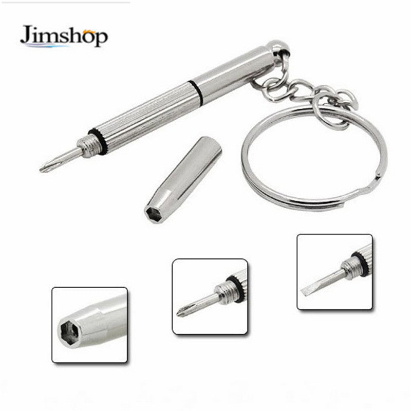 Home Easy to use lightweight Sunglasses Eyeglass Cellphone Watch Repair Keychain Multifunctional Screwdriver Tool  J4U66