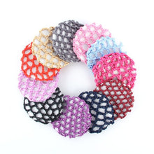 Bun Cover Snood Hair Net Ballet Dance Skating Chic Crochet Beautiful Colors J4U66