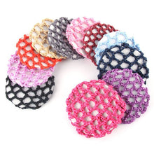 Bun Cover Snood Hair Net Ballet Dance Skating Chic Crochet Beautiful Colors J4U66
