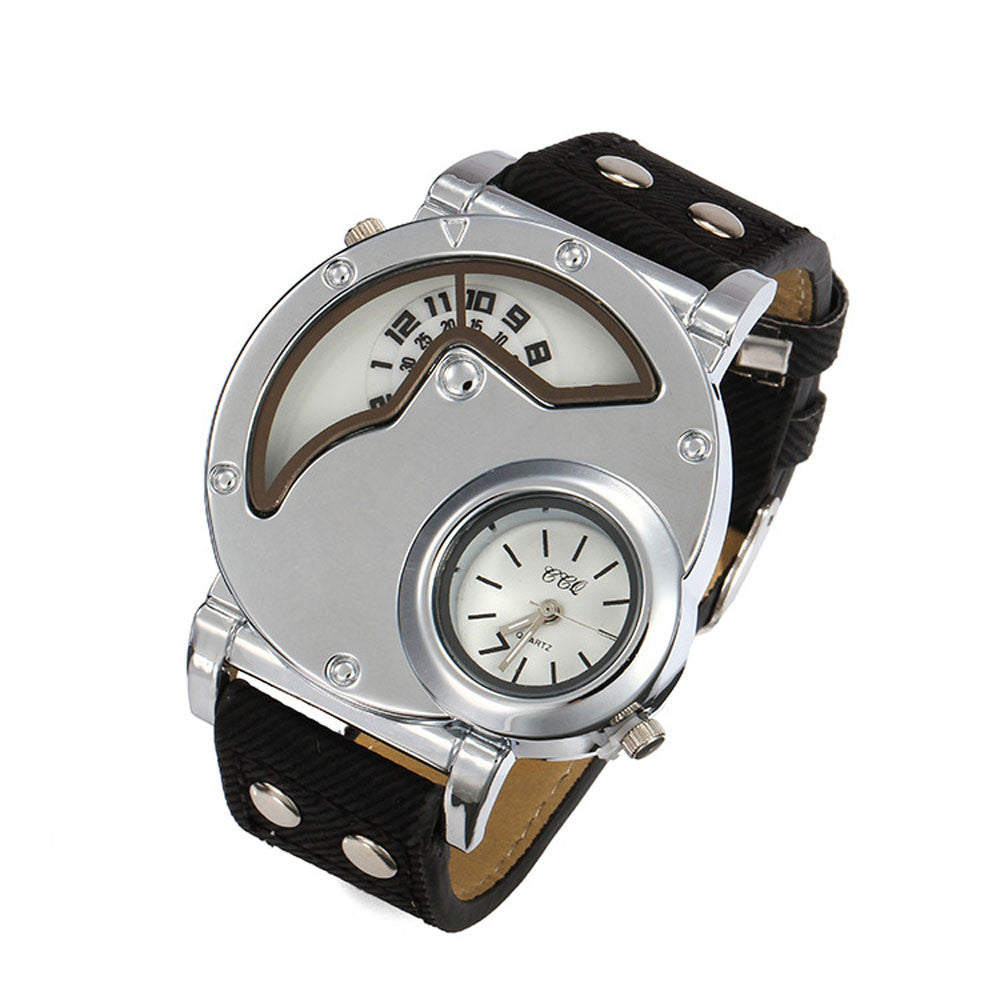 Luxury Brand Sports Men's Leather Band Analog Quartz Wrist watch Men full Steel Stainless watches  J4U66