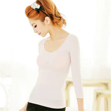 women body shapers crewneck vest waist trainer long sleeve tight-shirtss J4U66