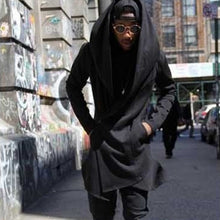 Plus Size Black Men's Cloak Hooded Male Streetwear Sweatshirts Hip Hop Full Sleeves Clothing Hoodie-5XL J4U66