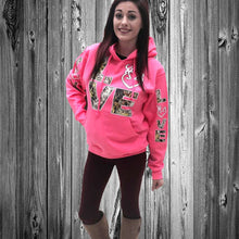 Casual Solid Couples Hoodies Sweatshirts Pullovers Turn-down Collar LOVE Print Kangaroo Pocket Hoodie J4U66