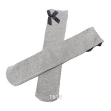 Cotton Kids Baby Bowknot Stripes In tube 1-8Y Girls Dress High StockingJFY66