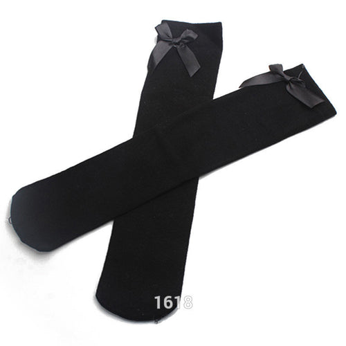 cotton kids baby bowknot stripes in tube 1~ years girls dress high stocking J4U66