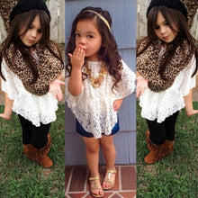 Cute Baby Kids Girls Lace T-shirts Batwing Sleeve Tops Blouse Casual Tee shirt  J4U66