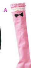 kids baby cotton high knee lace girls socks leg warm tight hose 3 colors J4U66