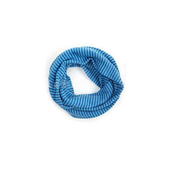 Kids Girls Boys Snood Scarf Neckerchief Stripes Infants Snow Scarves Warmer J4U66