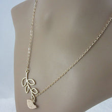 Leaves And Bird With Clavicle Chain Pendants Necklace Jewelry Gift For Women Stylish  J4U66