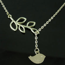 Leaves And Bird With Clavicle Chain Pendants Necklace Jewelry Gift For Women Stylish  J4U66