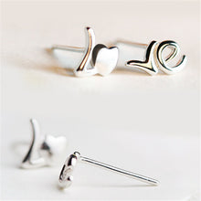 Lovely Charming Women Lady Silver Plated Heart LOVE Earrings Jewelry Gift  J4U66