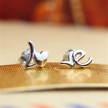 Lovely Charming Women Lady Silver Plated Heart LOVE Earrings Jewelry Gift  J4U66
