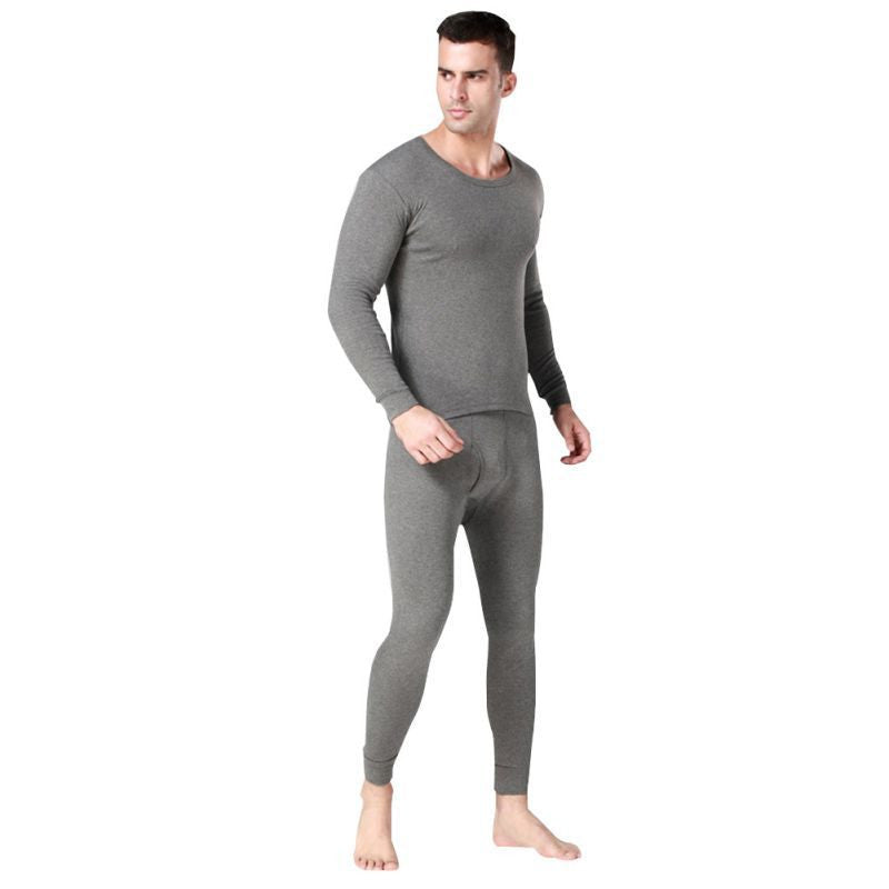 Men 2pcs Set Cotton Thermal Underwear Long Johns Tops Bottoms Pajama Sets 3 Colors P1 J4U66