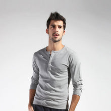 Men Basic Long Sleeve T-shirt Gray Dark Blue Yellow White Slim Cut T Shirt Tops P1 J4U66
