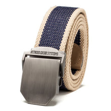Men Buckle Waistband Handmade Military Canvas Casual Belts Cinturones Hombre J4U66