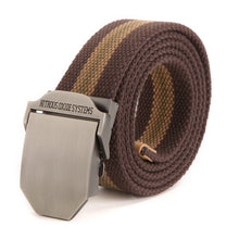 Men Buckle Waistband Handmade Military Canvas Casual Belts Cinturones Hombre J4U66