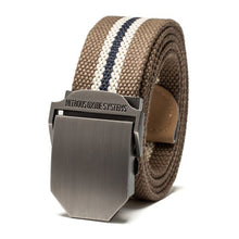 Men Buckle Waistband Handmade Military Canvas Casual Belts Cinturones Hombre J4U66