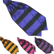 Men's Stripes Long Silk Scarves/Cravat Ascot Neck Ties Handkerchief J4U66