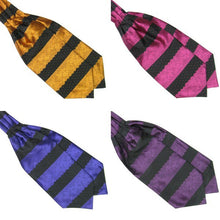 Men's Stripes Long Silk Scarves/Cravat Ascot Neck Ties Handkerchief J4U66