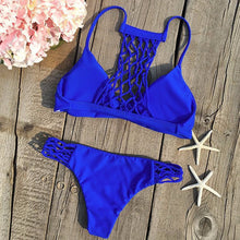 sexy brazilian bikini swimwear women swimsuit biquini push up bikinis set bathing suit vintage print J4U66