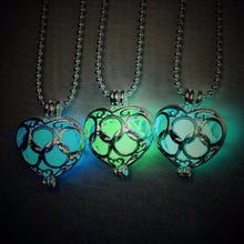 Women Chocker Pendants Necklace Glow In The Dark Locket Hollow Glowing Five Circles Shape Stone Pendant J4U66