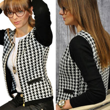 New Women Long Sleeve Jacket Round Neck Short Coat Outwear LE4 J4U66