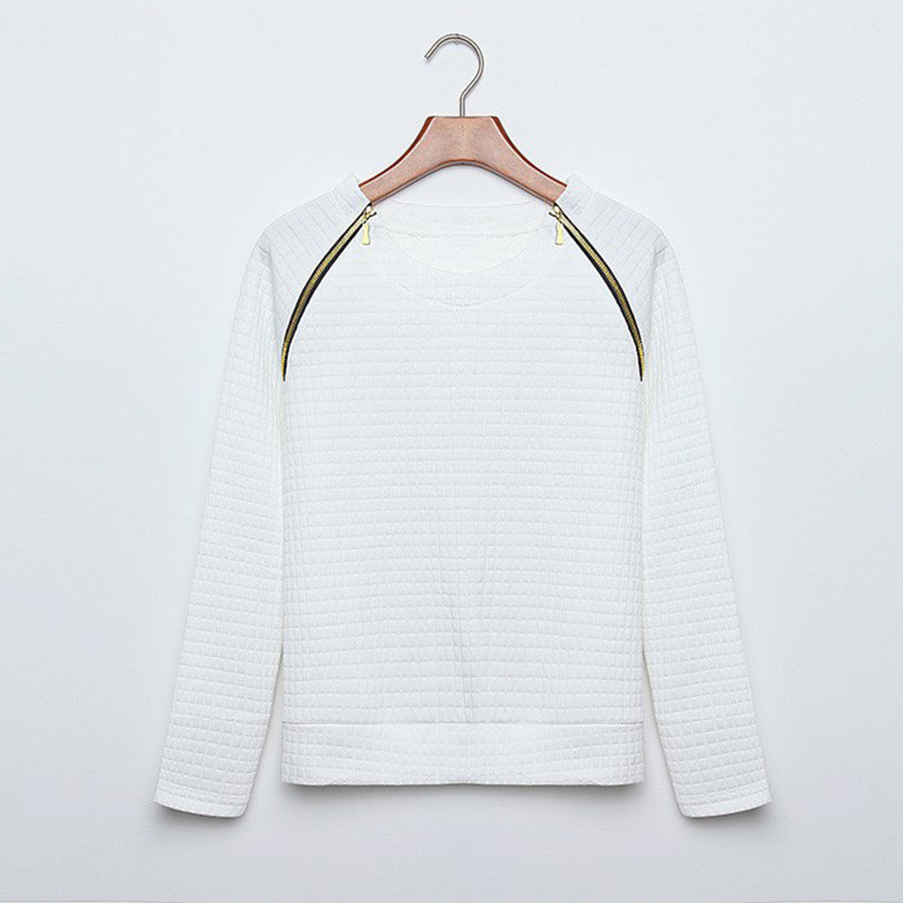 Zipper Sweater Jumper Sweater Pullover Tops Y8 J4U66