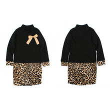 Princess Kids Baby Girls Long Sleeve One Piece Dress Bow Leopard Costume New J4U66
