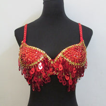 Pteris Belly Dance Beaded Crystal Sequin Bra Top Wine Bar Nightclub Rave DJ Dancewear 9 Colors J4U66
