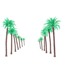 14pcs coconut palm trees model for railroad layout landscape scenery diorama miniatures tree model architectural model J4U66