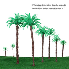 14pcs coconut palm trees model for railroad layout landscape scenery diorama miniatures tree model architectural model J4U66