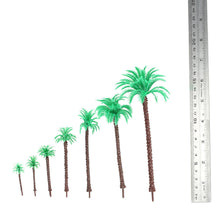 14pcs coconut palm trees model for railroad layout landscape scenery diorama miniatures tree model architectural model J4U66