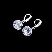 Elegant Silver Color Women Crystal Rhinestone Dangle Earrings Women Jewelry Gifts  J4U66