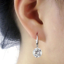 Elegant Silver Color Women Crystal Rhinestone Dangle Earrings Women Jewelry Gifts  J4U66